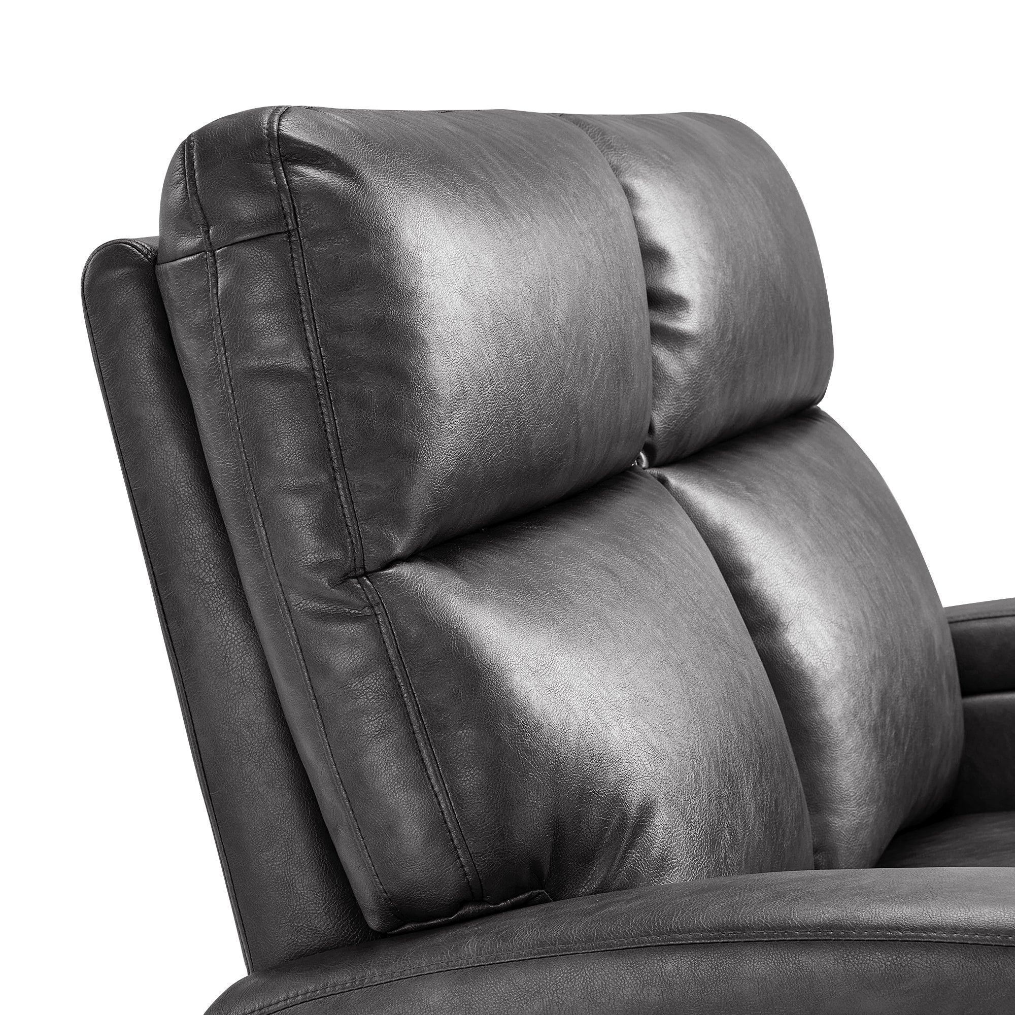 MCombo 56" Zero Wall Hugger Power Recliner Loveseat Sofa for Small Space, Living Room, RV, Dark Grey