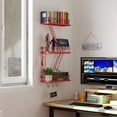 thumbnail image 4 of Fire Escape Wall Shelf Red, Fire Escape Ladder 3 Story Shelf Wall Storage, New York Inspired Cool Bookshelf Metal Shelves, New York Action Figurine Display Shelf for Bathroom, Living Room, 4 of 6