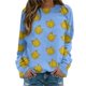thumbnail image 1 of Gibobby Sudaderas de Navidad para mujer Blusa de sudadera estampada con cuello redondo y manga larga para entrenamiento diario en casa y al libre para mujer(Azul,M), 1 of 5