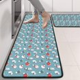 thumbnail image 2 of Kitchen Rugs Sets Of 2,Light Blue Christmas Snowman Pattern Anti Fatigue Kitchen Mat Rugs Non Slip Washable,Decorative Kitchen Floor Mats for Kitchen,Sink,Laundry,17"x47"+17"x47", 2 of 5