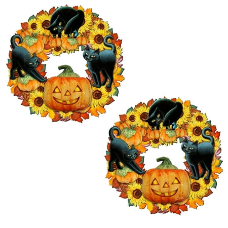 

Christmas decorations Clearance Garlands Halloween Wreath Outdoor B Lack C At Pumpkin Wooden Door Decoration Pendant