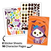 Spooky Cuties Create-A-Face Sticker Face Book for Kids, Halloween Activity Book with Stickers