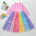thumbnail image 6 of Gyratedream 1-6T Baby Girls Cotton Rainbow Striped Dress Full Length Dancing Dresses, 6 of 7