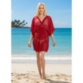 thumbnail image 3 of HAPPY BAY Women's Beachwear Swimsuit Coverups Summer Swim Beach Dress Cover ups for Swimwear Women Loose Boho Bathing Suit M-L Red_AC714, 3 of 5