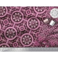 thumbnail image 3 of Soimoi Japan Crepe Satin Fabric Damask Patchwork Print Sewing Fabric Yard 42 Inch Wide, 3 of 3