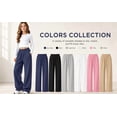 thumbnail image 5 of TKKCS Girls Wide Leg Fleece Sweatpants Loungewear Open Bottom Loose Fit Elastic Waist Casual Trousers Red 10-11Years, 5 of 6