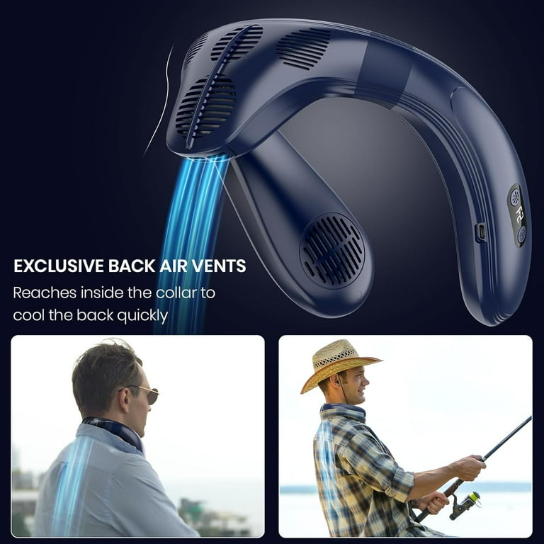 Neck Air Conditioner, 360° Cooling Neck Fan, 8000mAh Rechargeable