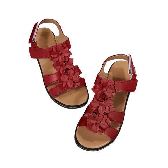 Summer Ladies Slippers Casual Womens Shoes Roman Casual Wedges Flower Sandals