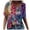 Red, variant on Moocorvic Summer Tops for Women Plus Size Floral Print V Neck Short Sleeve T Shirts Casual Loose Pullover Tee Shirts