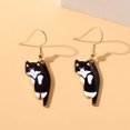 thumbnail image 2 of Pares de lindos pendientes colgantes de gato Divertidos pendientes estéticos de gatito de dibujos animados Regalos de cumpleaños para amantes de los animales y los gatos, 2 of 5