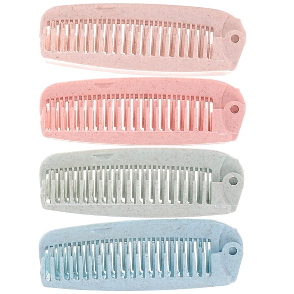 MLINS  4 PCS Wide Toothed Comb Combs for Women Portable Elastic Soft Hairdressing