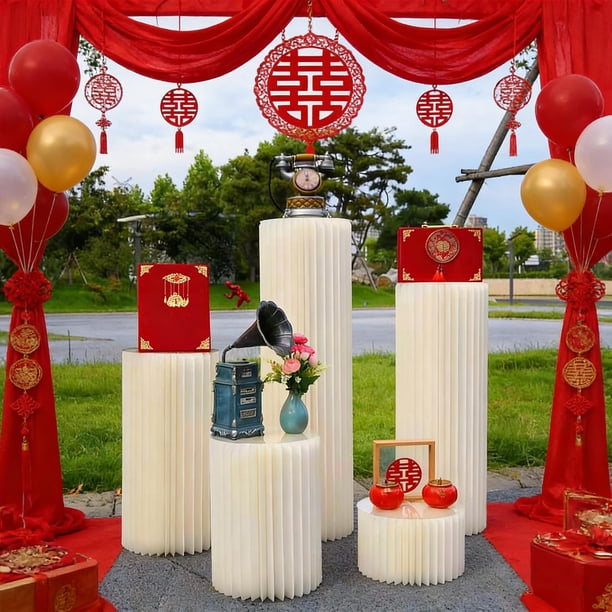 Soportes cilíndricos con pedestal, columnas romanas de papel, pilares de exhibición para mostrador, ideales para boutiques de flores, vestidores y 5 x 20 40 60 80 100 cm