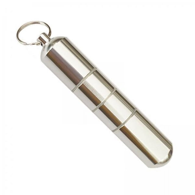 2-6 Botella de píldoras de bachilla de primeros auxilios de aluminio Supervivencia para emergencia de viaje 3 piezas