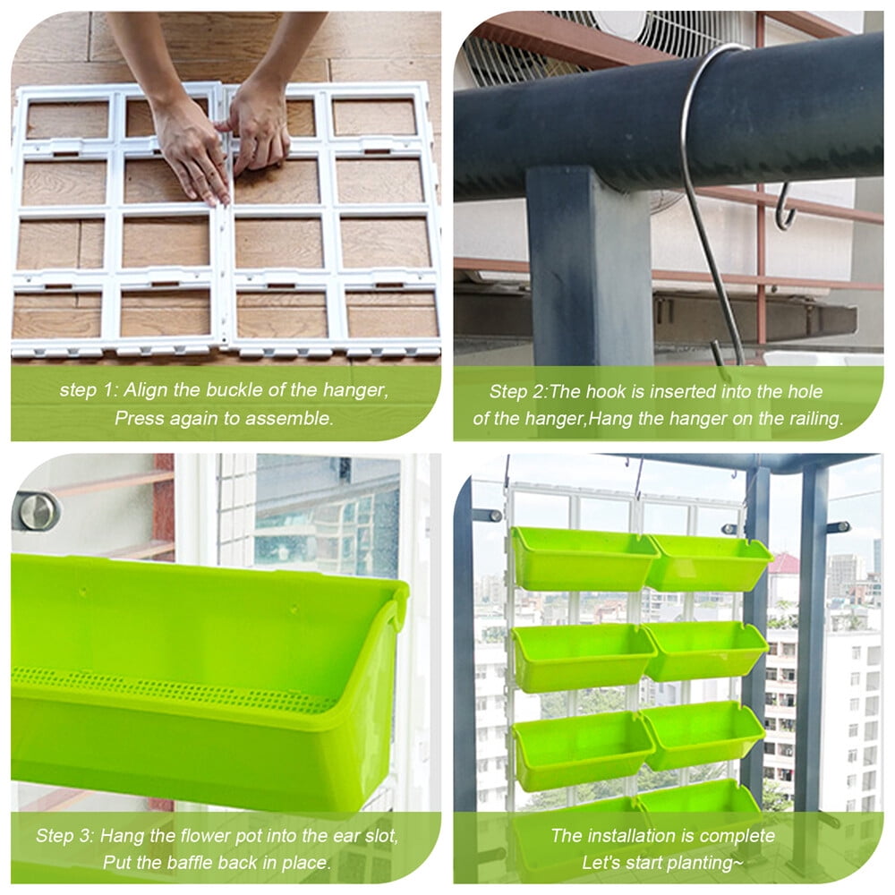 Vertical Garden Planter Pot -Wall Mounted Hanging Planter for Indoor/Outdoor for Balconies, Gardens