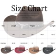 thumbnail image 3 of New Vintage Western Cowboy Hat For Men's Gentleman Lady Jazz Cowgirl With Leather Wide Brim Cloche Church Sombrero Hombre Caps, 3 of 3