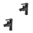 thumbnail image 3 of Inteprter Accesorio de baño moderno, fácil instalación y llave de paso, lavabo de doble fácil de instalar Negro 2Conjunto, 3 of 6