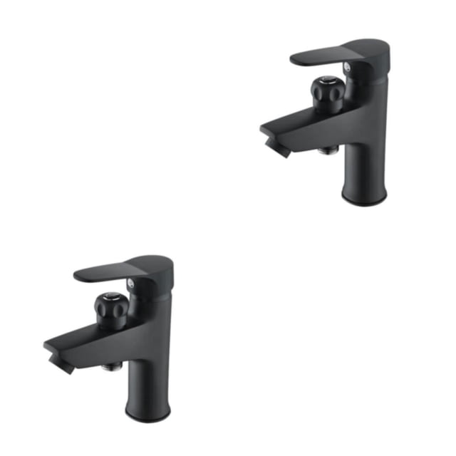 Guardoinrt Soft Outflow Dual Purpose Wash Basin Stopcock For Easy To Install Faucets Black 2Set
