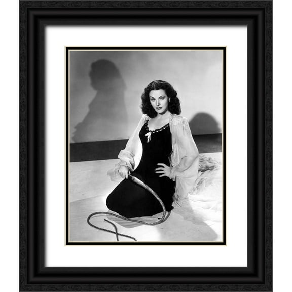 Vintage Hollywood Archive 12x14 Black Ornate Wood Framed with Double Matting Museum Art Print Titled - Hedy Lamarr, The Strange Woman, 1946