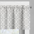 thumbnail image 5 of Ambesonne Grey Valance & Curtain, Victorian Damask Floral, 55"x45", Grey White, 5 of 6