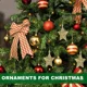 thumbnail image 5 of Decoraciones navideñas de plástico para árbol de Navidad, adornos colgantes de estrella con purpurina dorada, 2024, 5 of 5