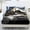 Black Marble, variant on POLERO Blue Southwest Elephant Fitted Sheet Set Bedroom Decoration Western Bed Sheet and Pillowcase 3 Piece Adult Bedding Cover Cooling Comfort Bed Sheets Hotel Decoration,Full