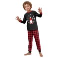 thumbnail image 2 of Christmas Family Pajamas Matching Sets, Snowflake & Gnome Pattern Long Sleeve Tees and Plaid Pants, Cozy Loungewear for Family Matching Sets, 2 of 8