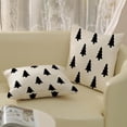 thumbnail image 4 of Christmas Pillow Covers 18x18 Set of 2 Christmas Decor Linen Pillowcase Geometric Black and White Christmas Tree Throw Pillows Winter Farmhouse Holiday Decorations Cushion Covers for Couch Home, 4 of 6