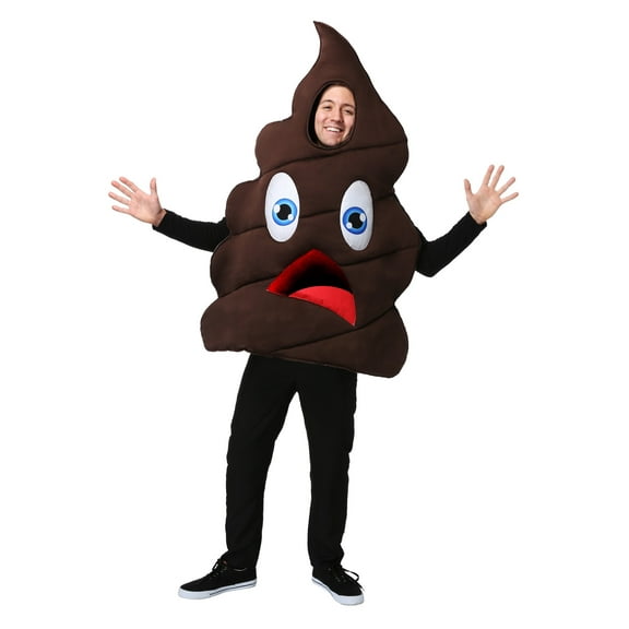 FUN Costumes Unisex Happy Poop with Appliqued Character Face for Adults, One Size
