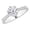 Platinum, variant on 1 Carat Round LAB GROWN Gemstone and LAB GROWN Diamond Engagement Ring (0.5ct Center, AAAA Heirloom Quality) RIPS7W9DI 14K White Gold