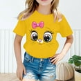 thumbnail image 2 of WEAIXIMIUNG Vêtements Filles 5T Automne Enfants Filles Mignon Imprimé Col Rond Manches Courtes T-Shirt Été Décontracté Mode Ample, 2 of 4