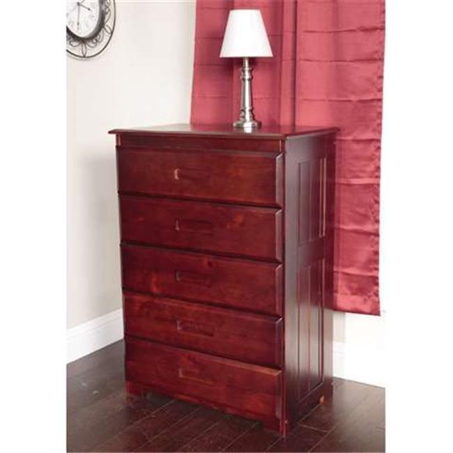 American Furniture Classics 5Drawer Chest, Merlot Finish