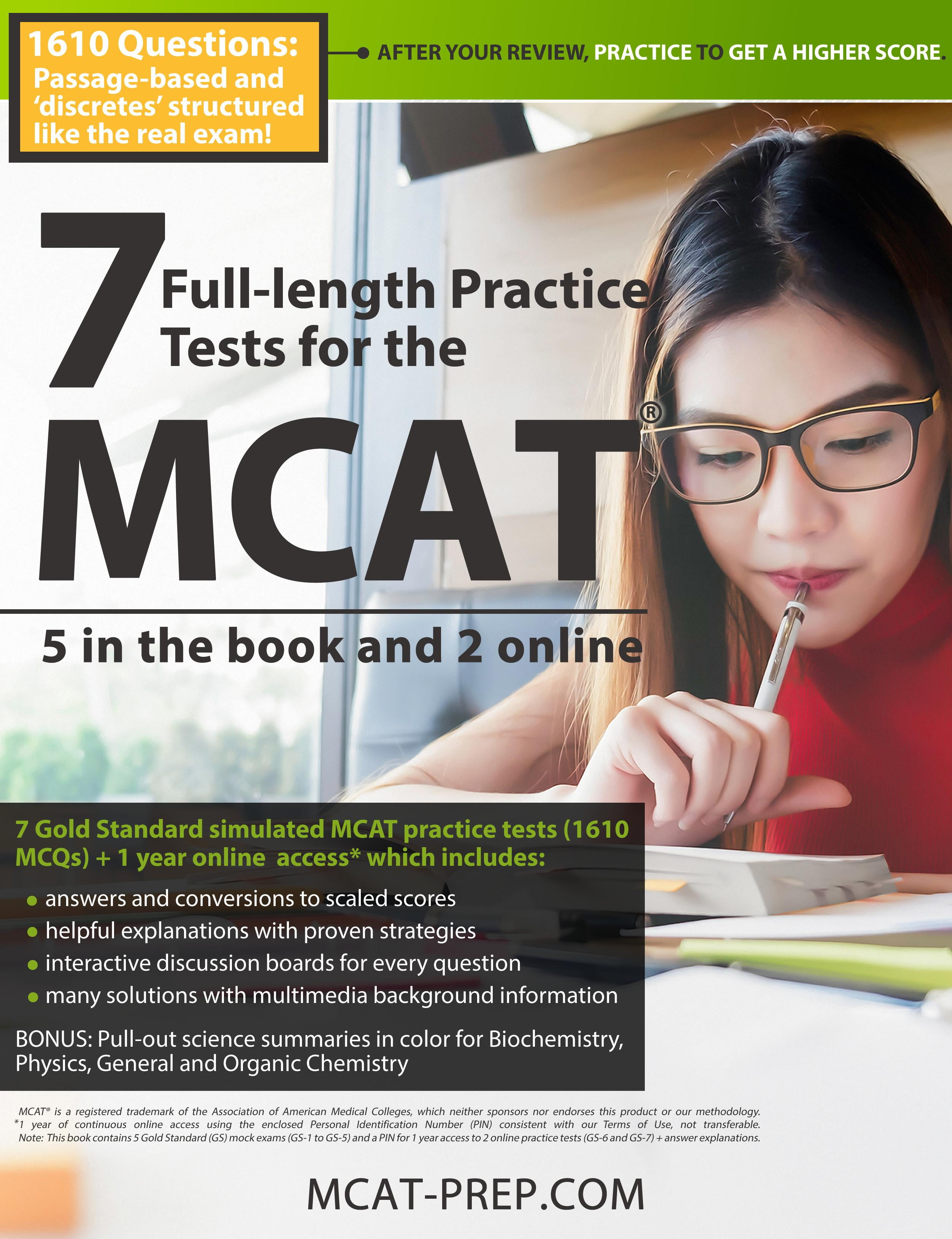 mcat practice test book