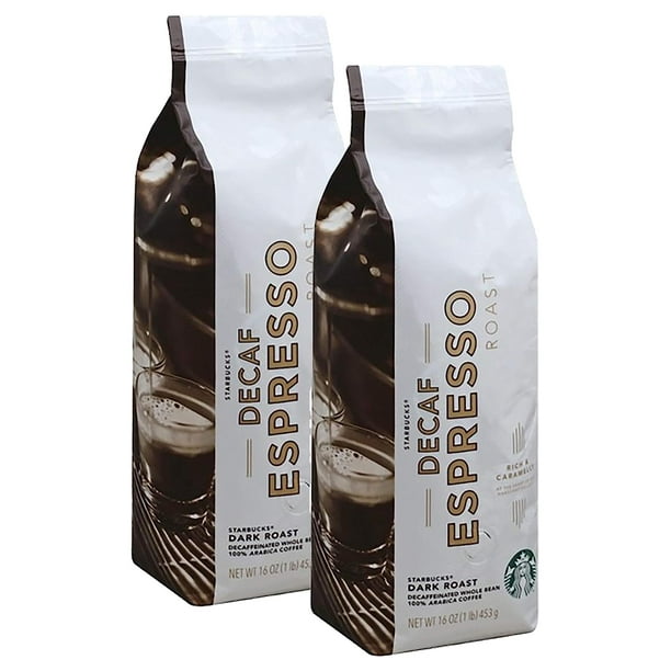 Starbucks' DECAF ESPRESSO Dark Roast, Decaffeinated, 100 Arabica