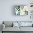 Trademark Fine Art Sarah Manovski Marble gold green leaves mural Canvas