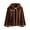 Brown, variant on 1-Piece Hooded Velvet Cape with Gold Trim for Women, Halloween Short Cloak with Front Closure — Medieval Renaissance Costume Accessory Brown One Size