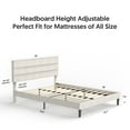 thumbnail image 4 of BONSOIR FULL Size Bed Frame Modern Horizontal Panel Upholstered Low Profile Platform with Tufted Headboard/No Box Spring Needed/No Bed Skirt Needed/Linen Fabric Upholstery/Beige (Full Size), 4 of 5