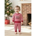 thumbnail image 5 of Loicainy Baby Toddler Boys Christmas 2Pcs Pants Clothes Sets 6 12 18 24 Months 2T 3T 4T Long Sleeve O Neck Santa Claus/Elk Embroidery Striped Tops Pants Outfits, 5 of 9