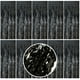 thumbnail image 1 of Cortina de flecos de papel metálico negra con ondas AMONE 1x2 m, 1 of 7
