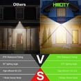 thumbnail image 2 of Luces solares de pared para exterior HMCITY 120 LED IP65 impermeables, paquete de 6, 2 of 6