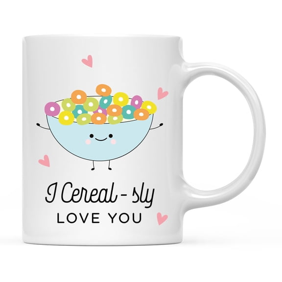 Koyal Wholesale Funny Food Pun 11oz. Ceramic Coffee Tea Mug, Cereal