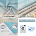 thumbnail image 2 of Blue Waves Blackout Curtains for Bedroom, Summer Beach Starfish Coastal Nautical Ocean Thermal Insulated Kitchen Drapes with Grommets, Light Blocking Window Treatment, 2 Panels 42" x 54", 2 of 7