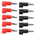 thumbnail image 2 of Adaptador apilable de conector tipo banana de 4 mm sin soldadura, rojo/negro, 10 unidades, ideal para vehículos recreativos, camiones y automóviles, 2 of 10