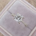 thumbnail image 2 of solitaire jewels 2CT Cushion Moissanite Hidden Halo Engagement Ring For Women, 14K Yellow Gold, 2 of 4