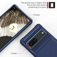 thumbnail image 4 of Nalacover Wallet Case for Google Pixel 7  Multifunctional Design Back Case, Rugged PC Luxury PU Leather Magnetic Car Mount Cover with Card Slots Holder Shockproof Lens Protective Case, Darkblue, 4 of 7