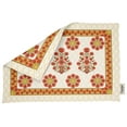 thumbnail image 5 of Vargottam Placemats- Placemat For Dining Table, Set Of 4- Printed & Reversible CottonNapkin-IndoorPlacematsFor Home & Kitchen Dining Table- Asian Floral (Red & Yellow), 5 of 5