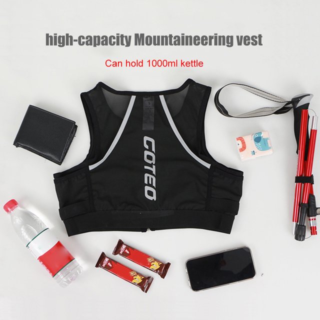 Bolsa De Chaleco Para Correr Termos para agua Bolsas de chaleco para correr reflectantes universales Paquetes de hervidor de agua para maratón de campo traviesa (L)