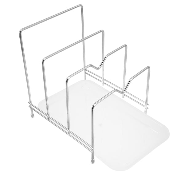 Chopping Board Stand Pot Lid Organizer Cutting Board Stand Cutting Board Storage Rack Stainless Steel Pot Lid Rack