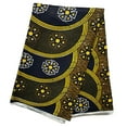 thumbnail image 1 of Navy Blue Yellow and Brown African Print Fabric, 1 of 2