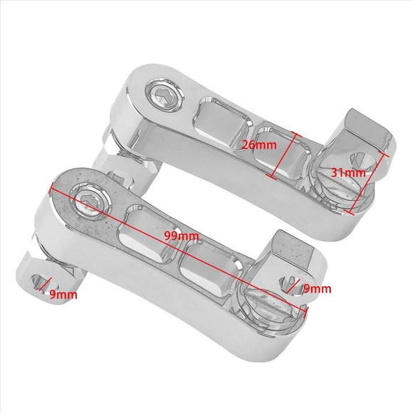 Estriberas de Pasajero Ajustables Motocicleta Clavijas Carretera Soporte Extensiones Abrazadera Clavija Pie Montaje Macho para B