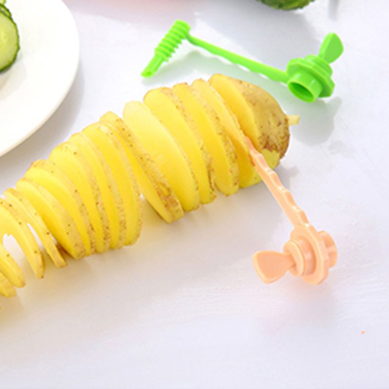 DENGWANG Spiral Slicer Radish Potato Spiral Cutter Vegetables Fruits Spiral  Twist Knife Scroller Stainless Steel, Creative Spiral Screw Slicer Cutter